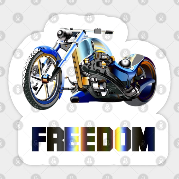 Chopper Motorbike Freedom rider Sticker by KZK101